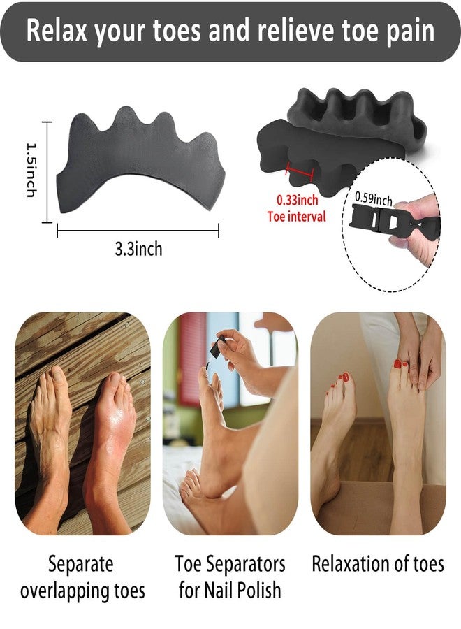 SUNFATT Toe Separators for Women ang Men,Toe Spacers for Women,Relieves Overlapping Toes,Bunions Corrector and Hammer Toe Pain,Gel Toe Spreader Separates and Relaxes Toes.2 Pcs - Image 2